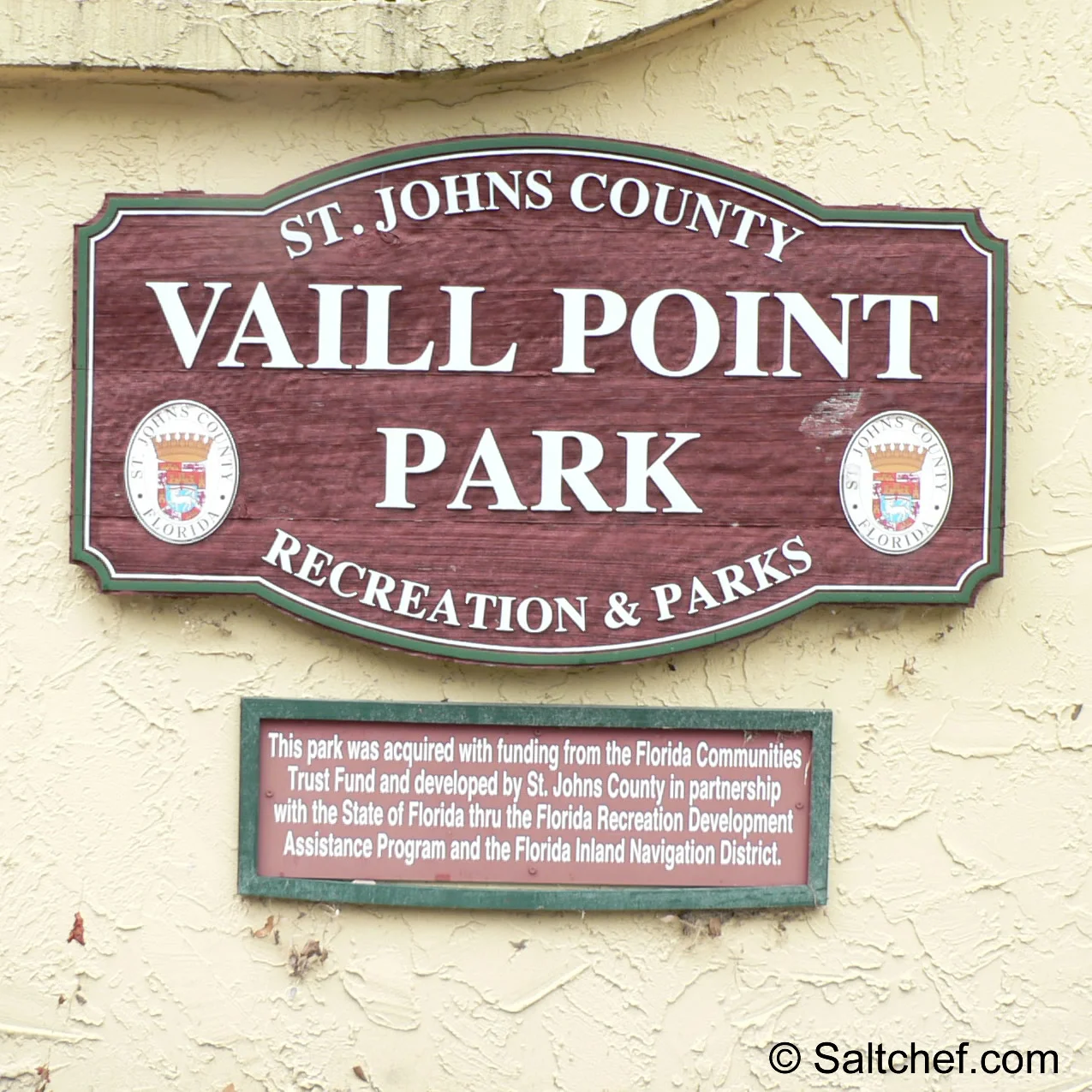 sign at vaill point park